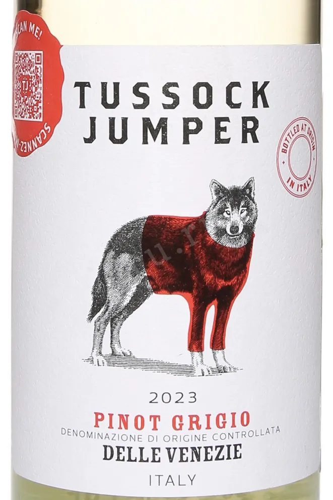 Этикетка Tussock Jumper Pinot Grigio 2023 0.75 л