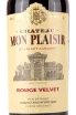 Этикетка Chateau Mon Plaisir Rouge Velvet 2021 0.75 л