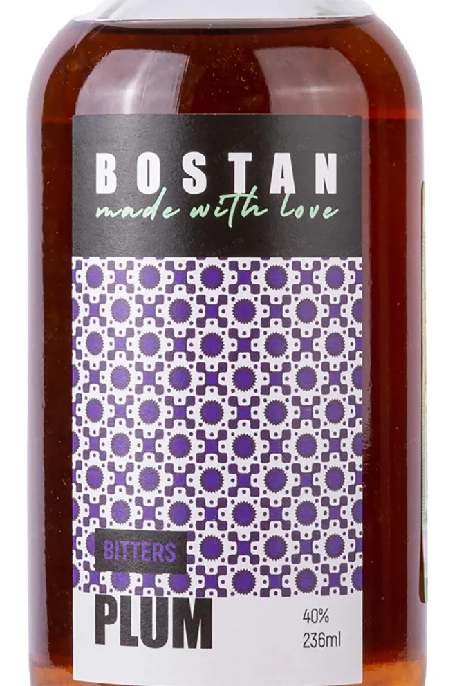 Этикетка Bostan Plum Bitters 0.236 л