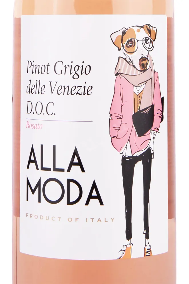 Этикетка Alla Moda Pinot Grigio Rosato delle Venezie 2022 0.75 л