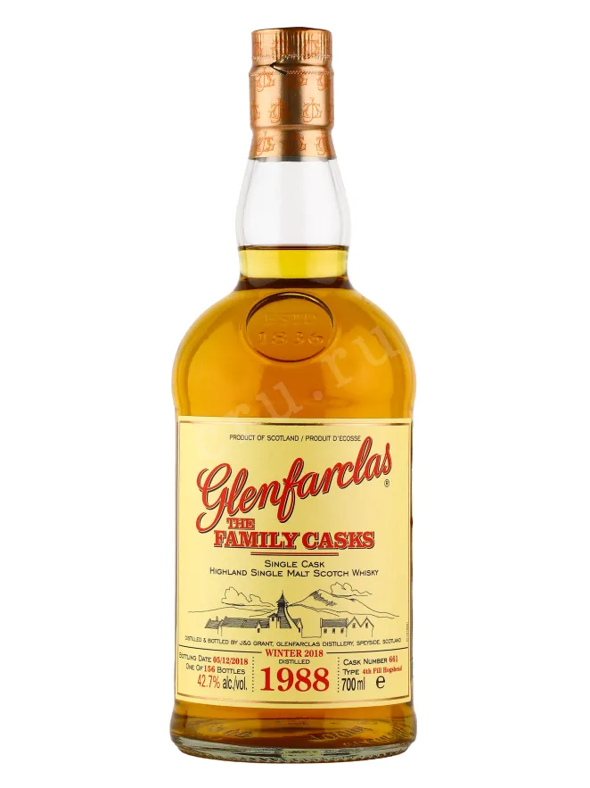 Бутылка Glenfarclas Family Casks 1988 0.7 л