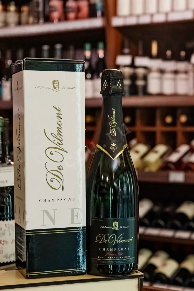 В магазине Крю Профи De Vilmont Brut Grande Reserve Premier Cru gift box 2018 0.75 л