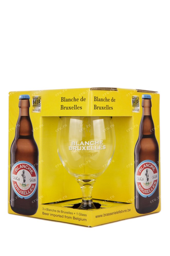 Пиво Blanche de bruxelles gift box & glass  0.5 л