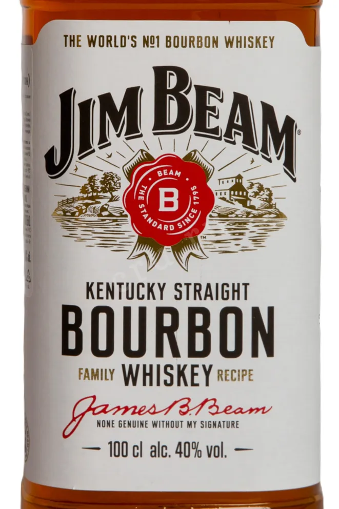 Этикетка Jim Beam 1 л