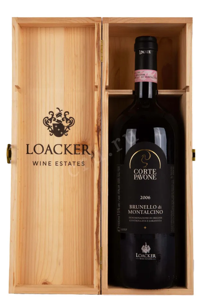 В деревянной коробке Corte Pavone Brunello di Montalcino in wooden box 2006 1.5 л