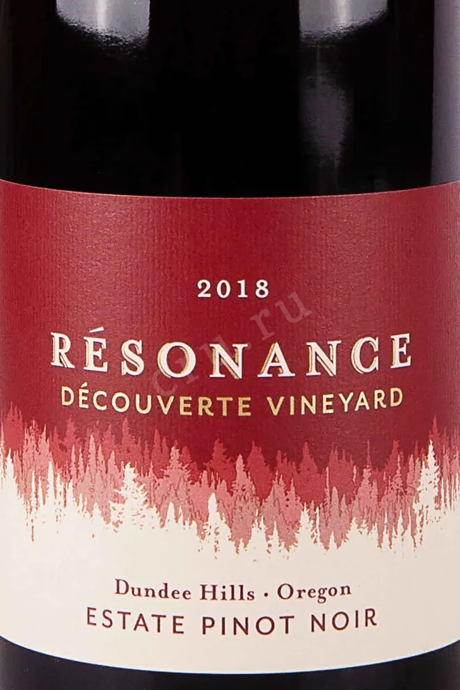 Этикетка Resonance Decouverte Vineyard Pinot Noir 2018 0.75 л