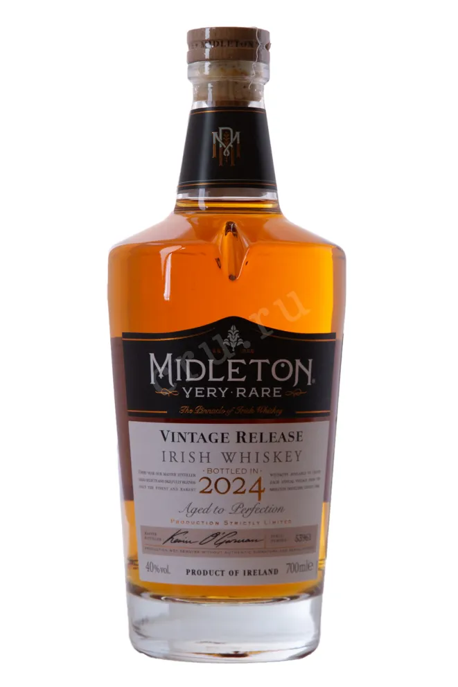 Бутылка Виски капажир. Мидлтон Вери Рэя Винтэйдж Релиз 2024г 40% 0,7л в п/у дерево Ирландия