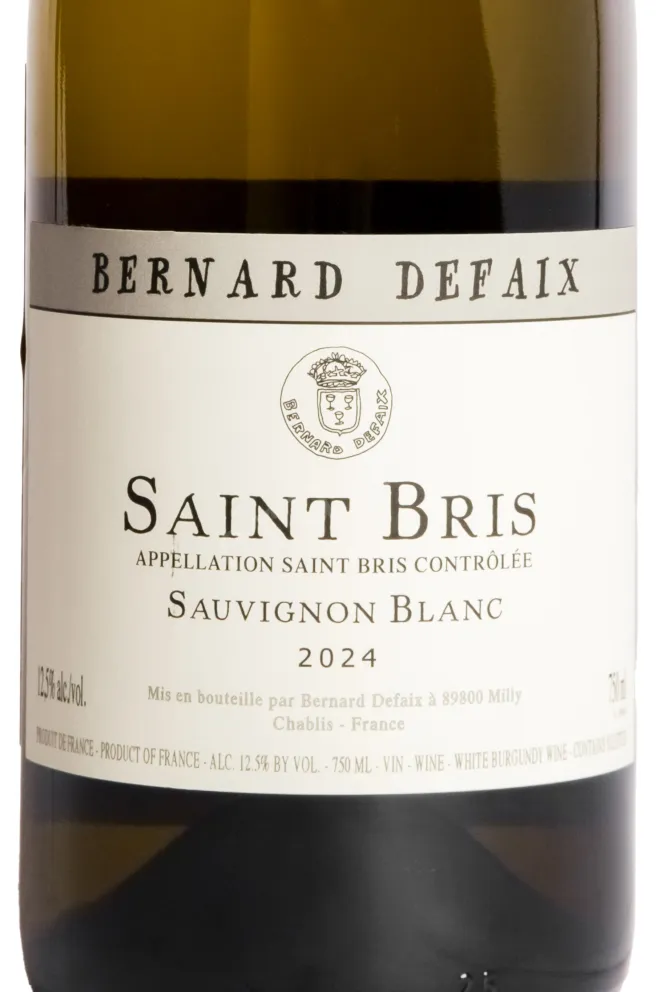 Этикетка Bernard Defaix Saint Bris 2024 0.75 л