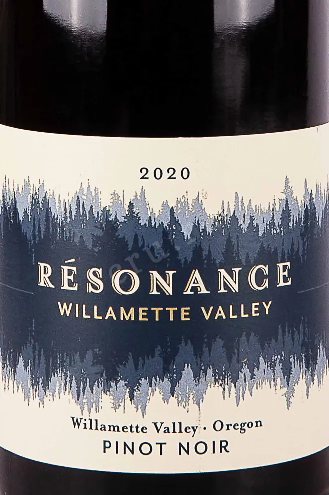 Этикетка Resonance Pinot Noir Willamette Valley 2020 0.75 л