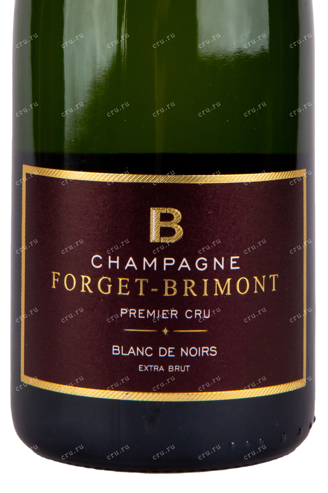 Этикетка игристого вина Forget-Brimont Blanc de Noirs Extra Brut 0.75 л