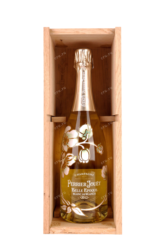 В деревянной коробке Perrier-Jouet Belle Epoque Blanc de Blanc with gift box 2012 0.75 л