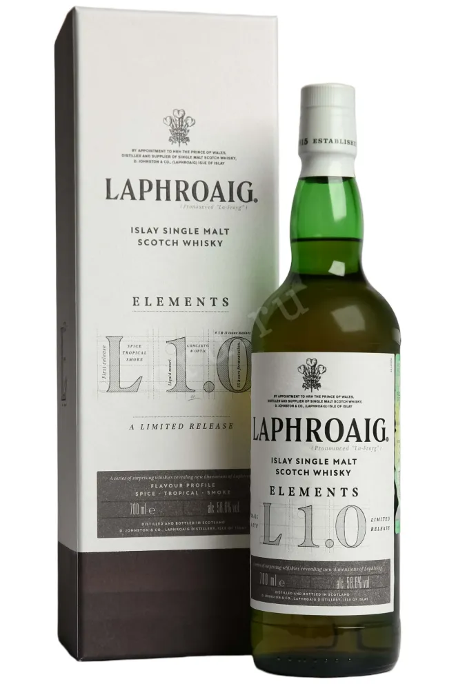 Виски Laphroaig Elements 1.0 in gift box  0.7 л