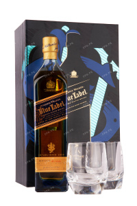 Виски Johnnie Walker Blue Label with 2 glasses  0.75 л