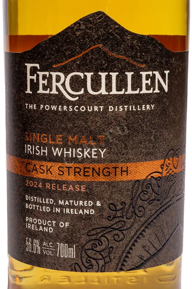 Этикетка Fercullen Cask Strength in gift box 2024 0.7 л