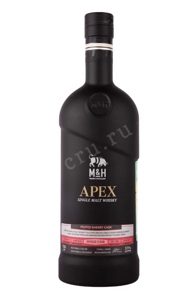 Бутылка M&H Apex Peated Sherry Cask in gift box 0.7 л