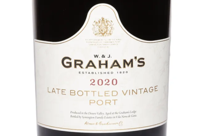 Этикетка Grahams Late Bottles Vintage in tube 2020 0.75 л