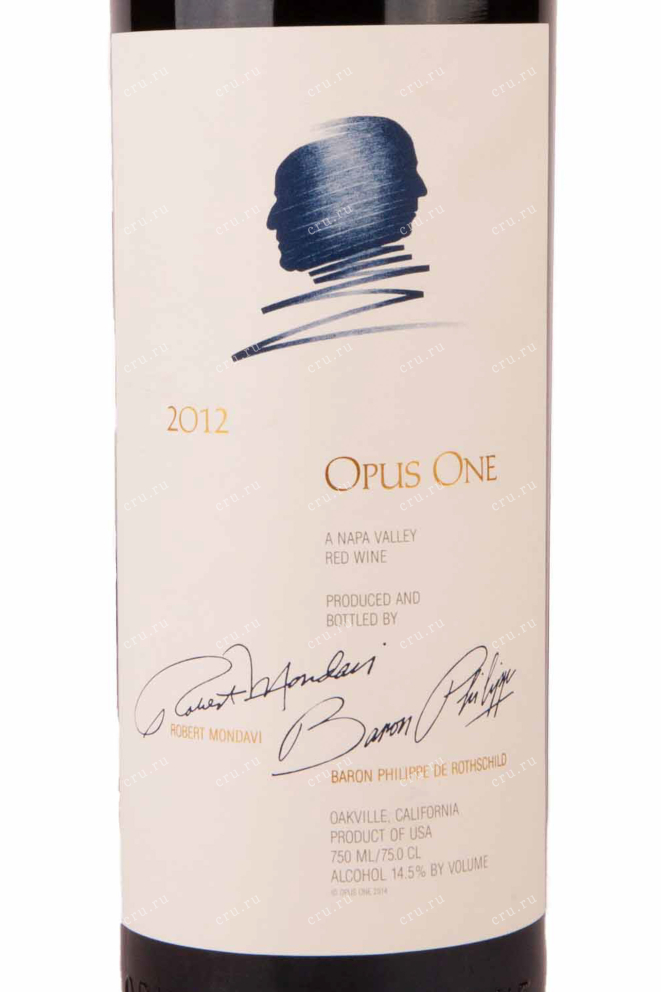 Этикетка Opus One Napa Valley 2012 0.75 л