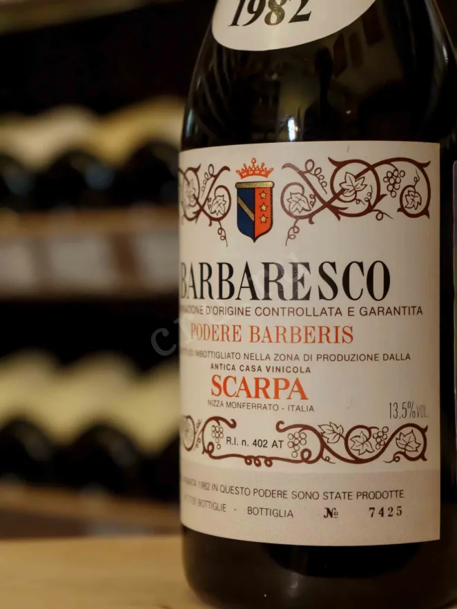 В магазине Крю Профи Scarpa Podere Barberis Barbaresco DOCG 1982 0.75 л