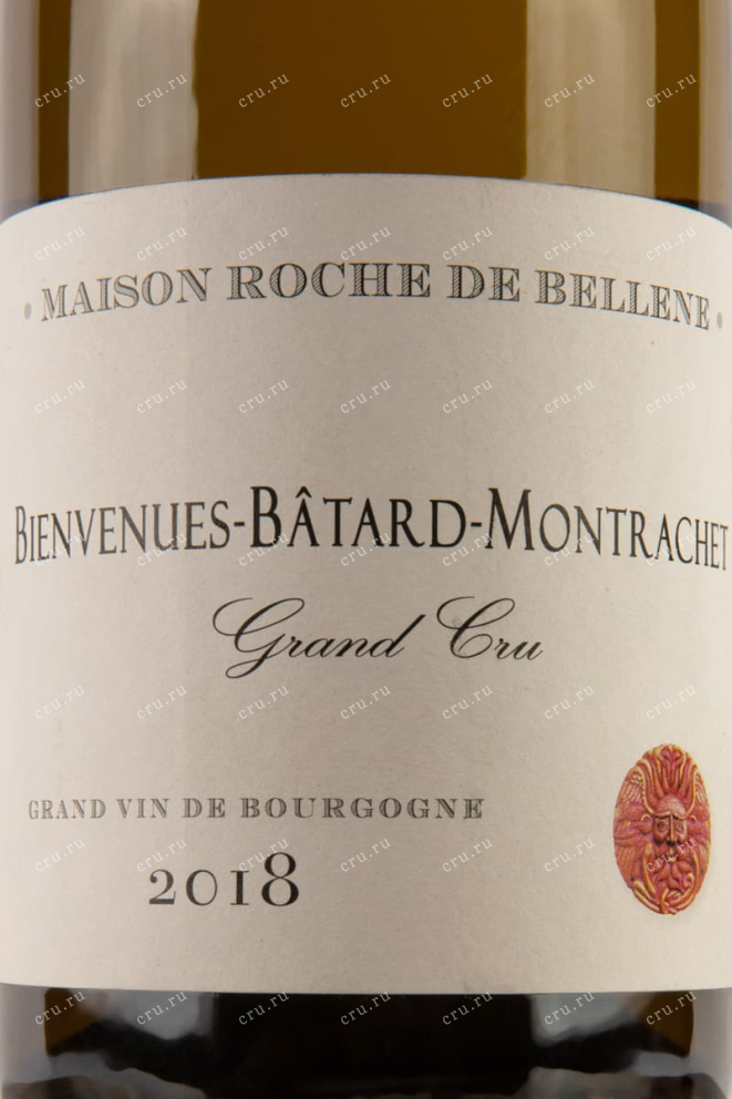 Этикетка Bienvenues-Batard-Montrachet Gran Cru Maison Roche de Bellene 2018 0.75 л