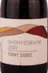 Этикетка Savigny-les-Beaune Fanny Sabre 2020 0.75 л