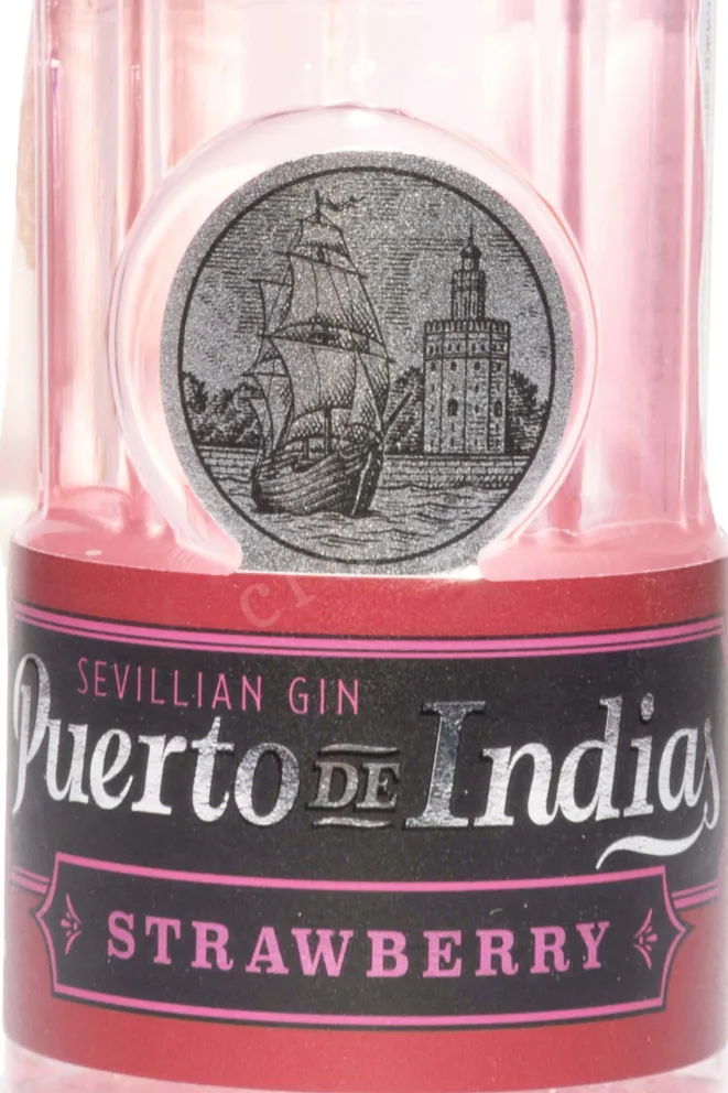 Этикетка Puerto de Indias Sevillian Strawberry 0.05 л