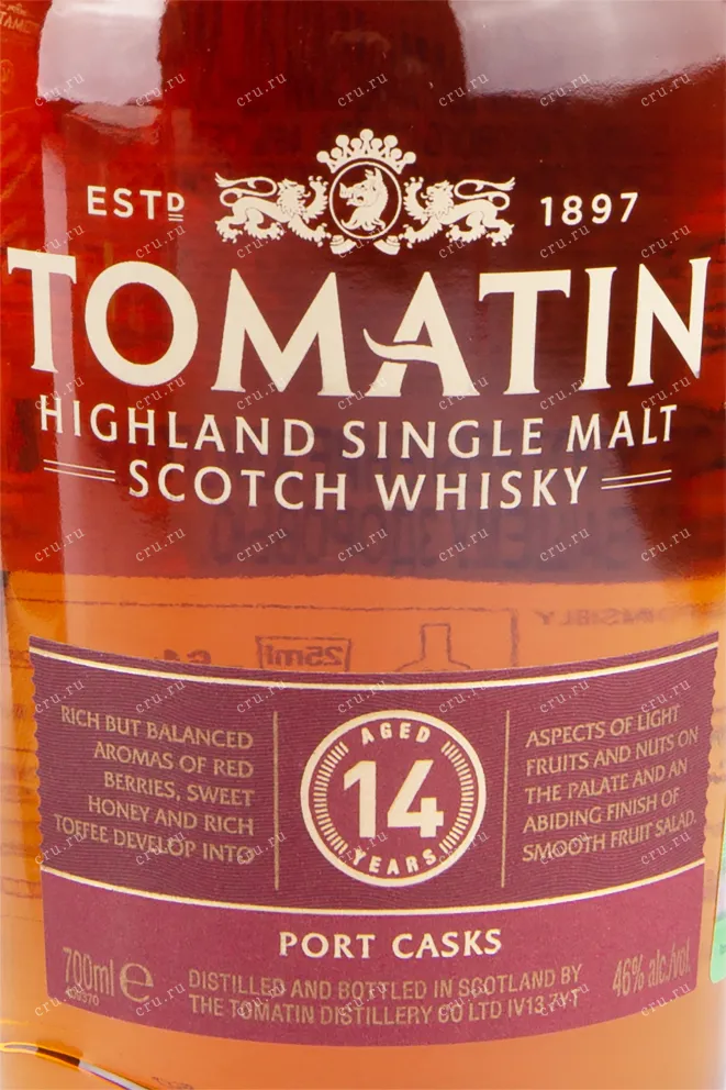 Виски Tomatin 14 years  0.7 л