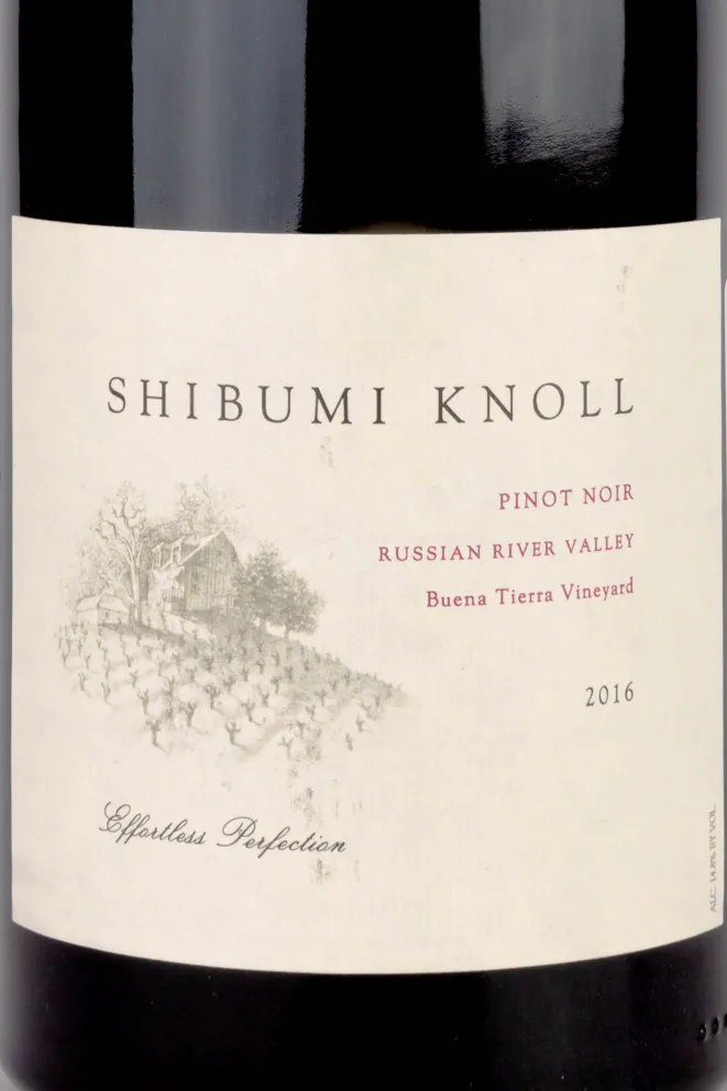 Этикетка Shibumi Knoll Pinot Noir 2016 0.75 л