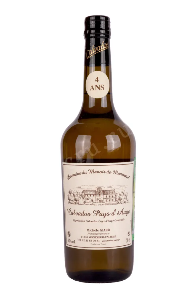 Кальвадос Domaine du Manoir de Montreuil Calvados Pays dAuge 4 years   0.7 л