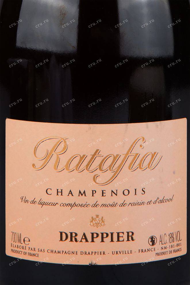 Этикетка игристого вина Drappier Ratafía Carte d'Or 0.75 л