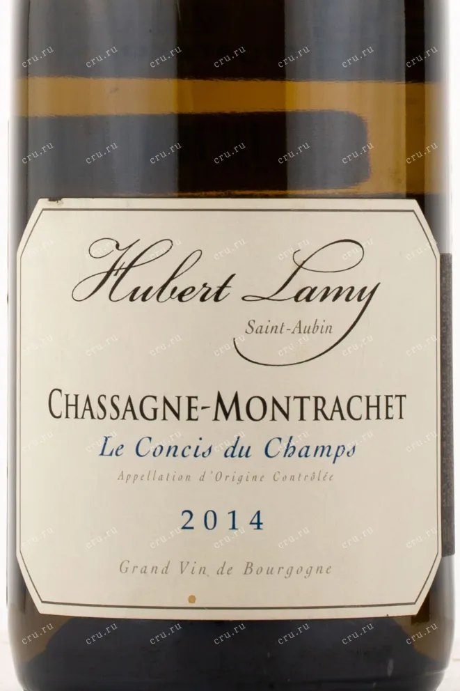 Этикетка вина Chassagne-Montrachet Le Concis du Champs 2014 0.75 л