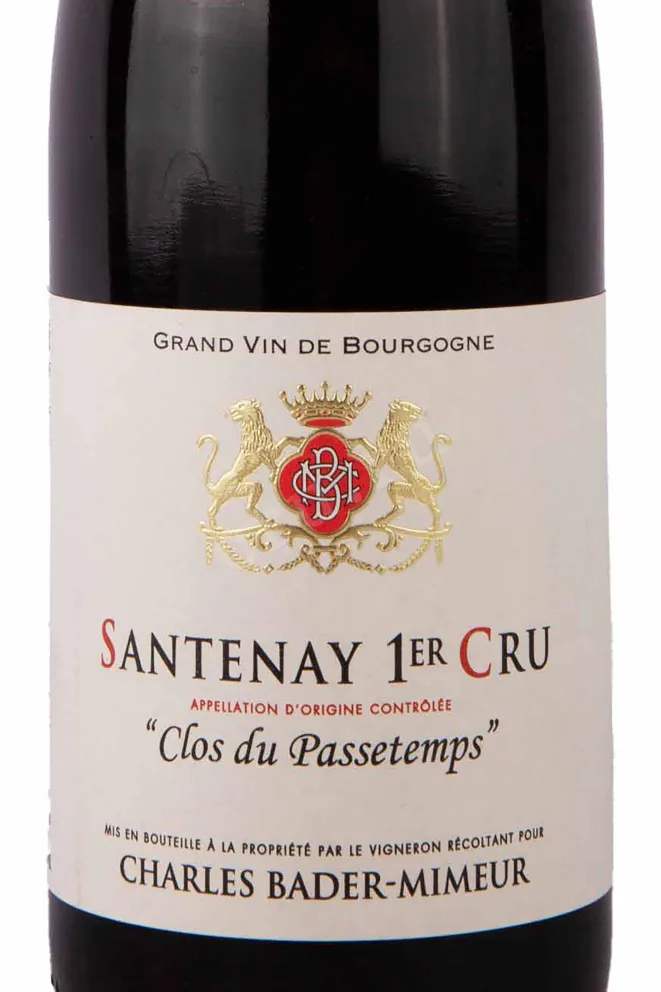 Этикетка Charles Bader-Mimeur Santenay 1er Cru Clos du Passetemps 2013 0.75 л