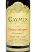 Этикетка Caymus Cabernet Sauvignon Napa Valley 2021 0.75 л