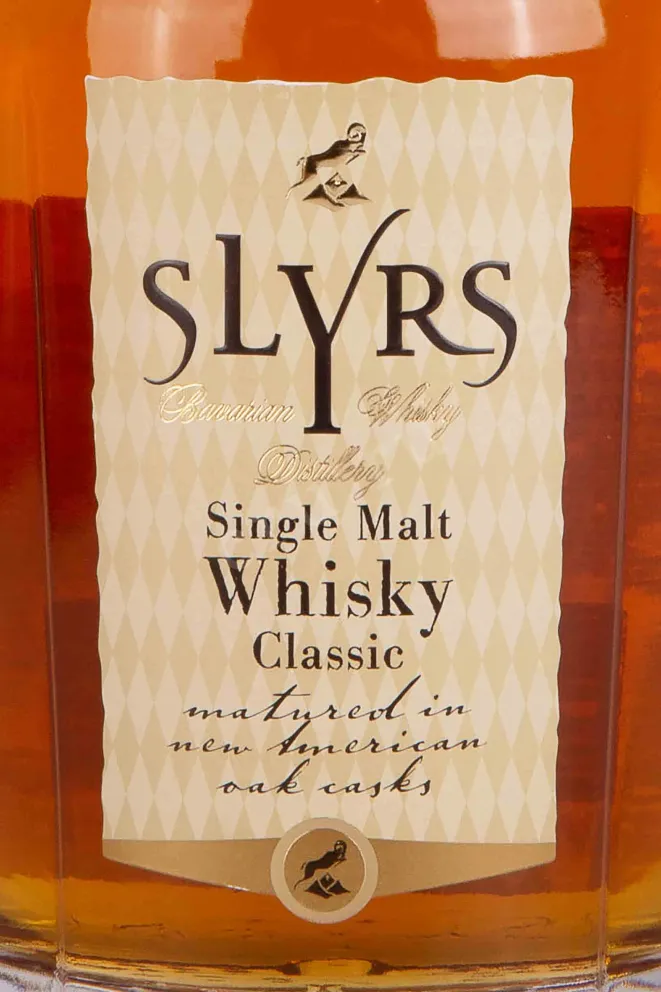 Этикетка Slyrs Classic in gift box 0.7 л