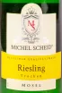 Этикетка Michel Scheid Riesling 2023 0.75 л
