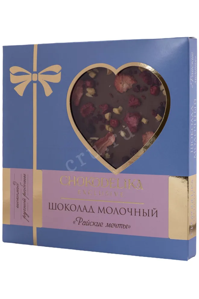 Шоколад Чокоделика молочный с украшением Райские мечты 150 г