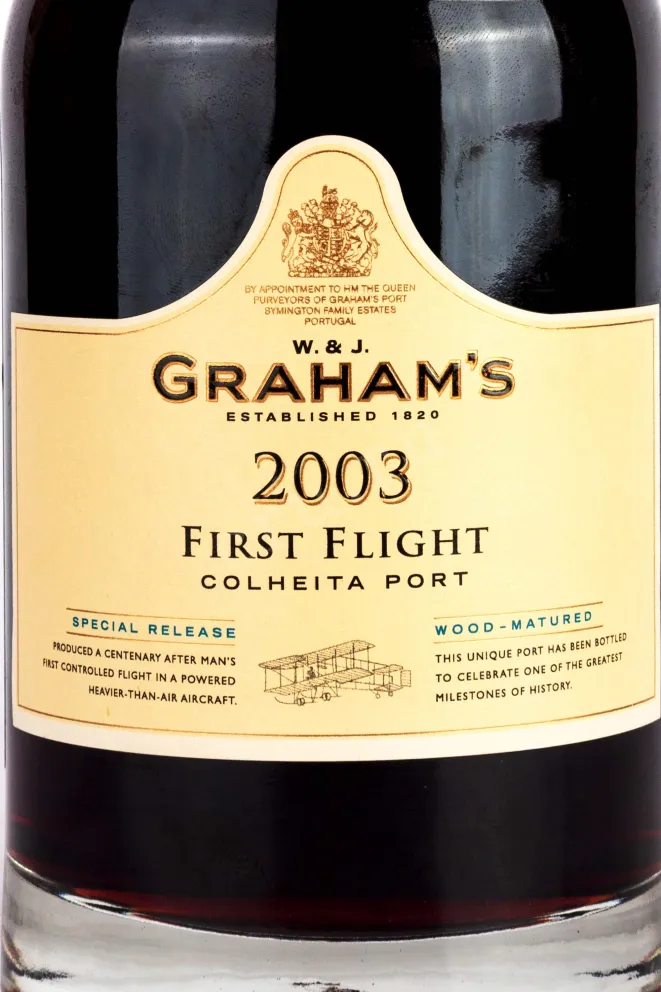 Этикетка Grahams First Flight in tube 2003 0.75 л