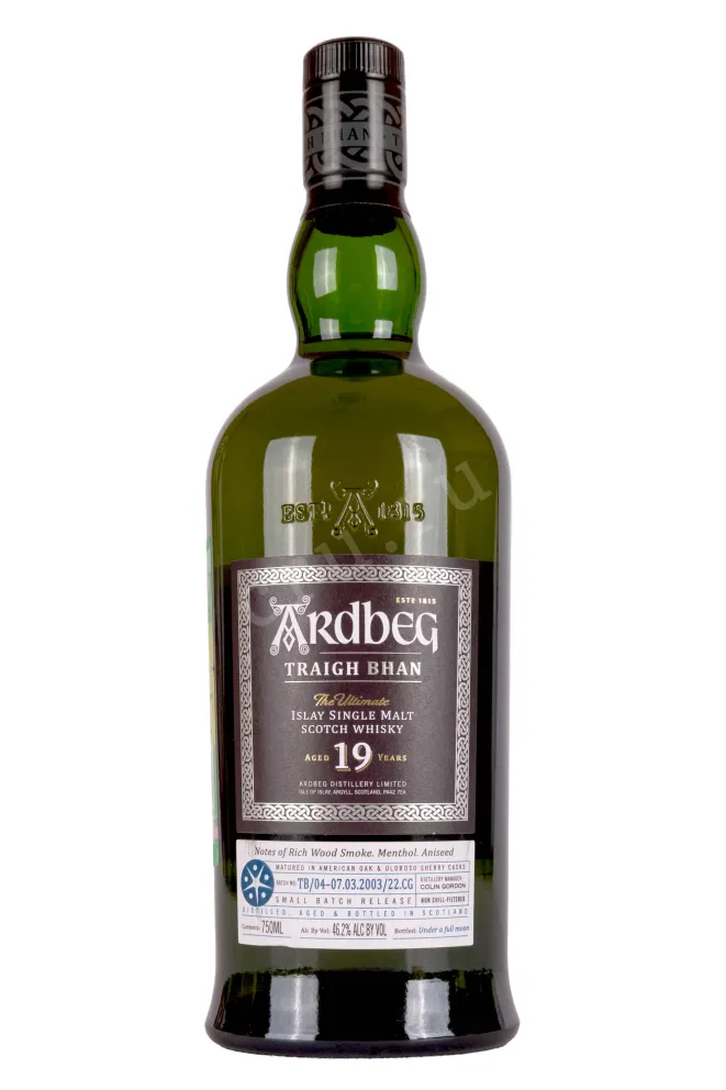 Бутылка Ardbeg Traigh Bhan 19 years old gift box 0.7 л