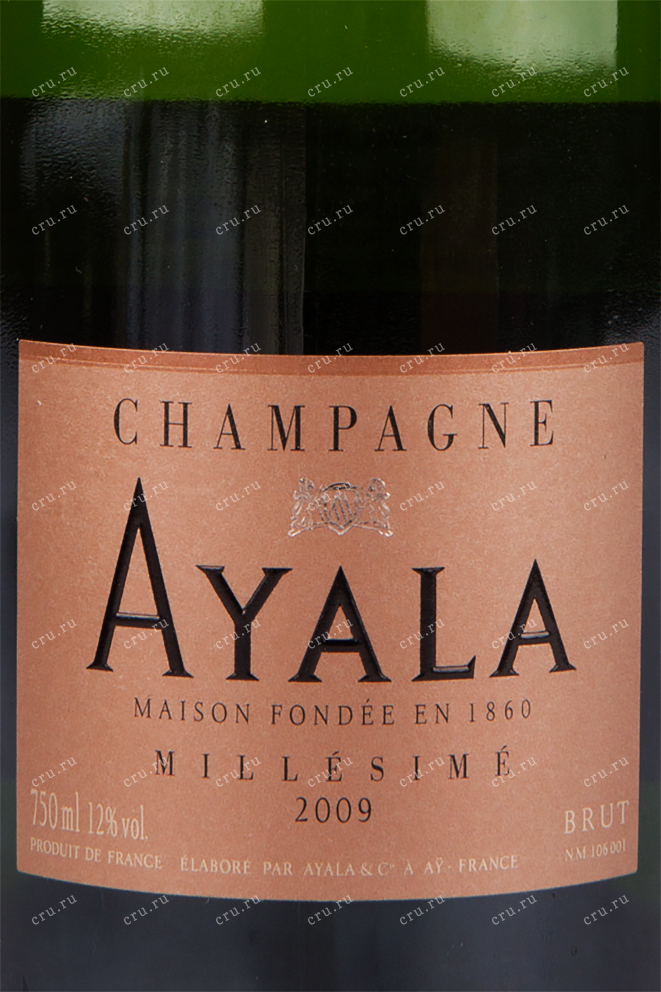 Этикетка игристого вина Ayala Millesime 2009 0.75 л