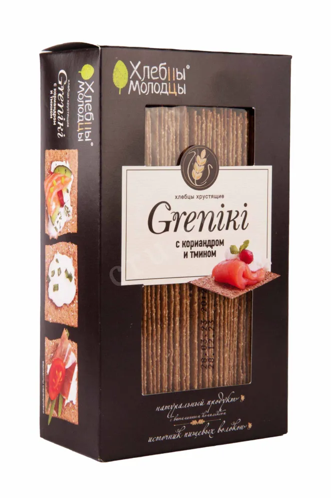 Хлебцы Молодцы хрустящие Греники с кориандром и тмином 150 г