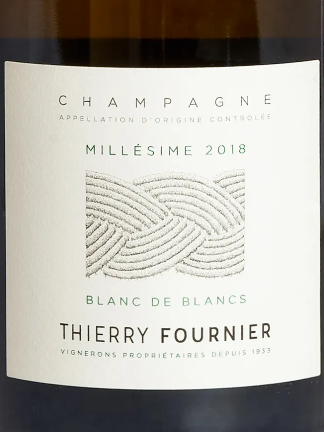 Этикетка Thierry Fournier Millesime Blanc de Blancs Millesime 2018 0.75 л