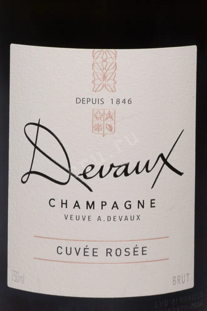 Этикетка Devaux Cuvee Rosee 2016 0.75 л