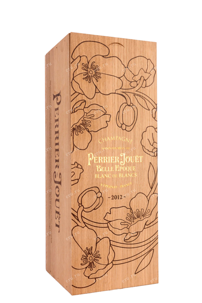 Деревянная коробка Perrier-Jouet Belle Epoque Blanc de Blanc with gift box 2012 0.75 л