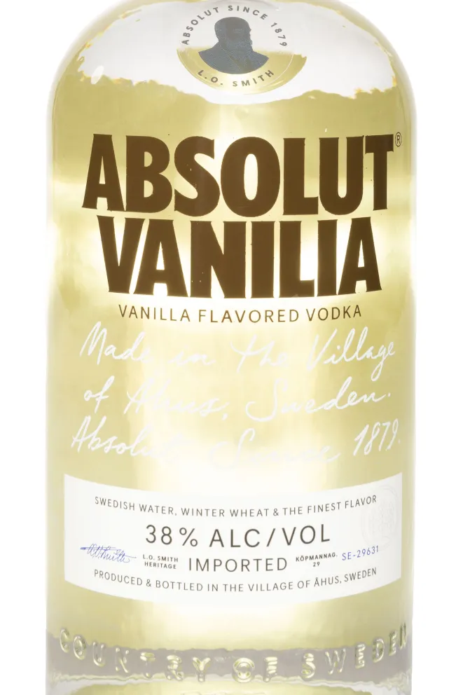 Этикетка Absolut Vanilia 0.7 л