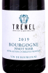 Этикетка Bourgogne Pinot Noir Trenel  2019 0.75 л