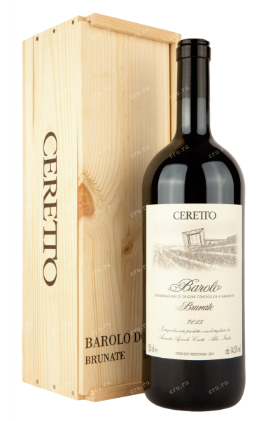 Вино Ceretto Barolo Brunate in woodbox 2015 1.5 л