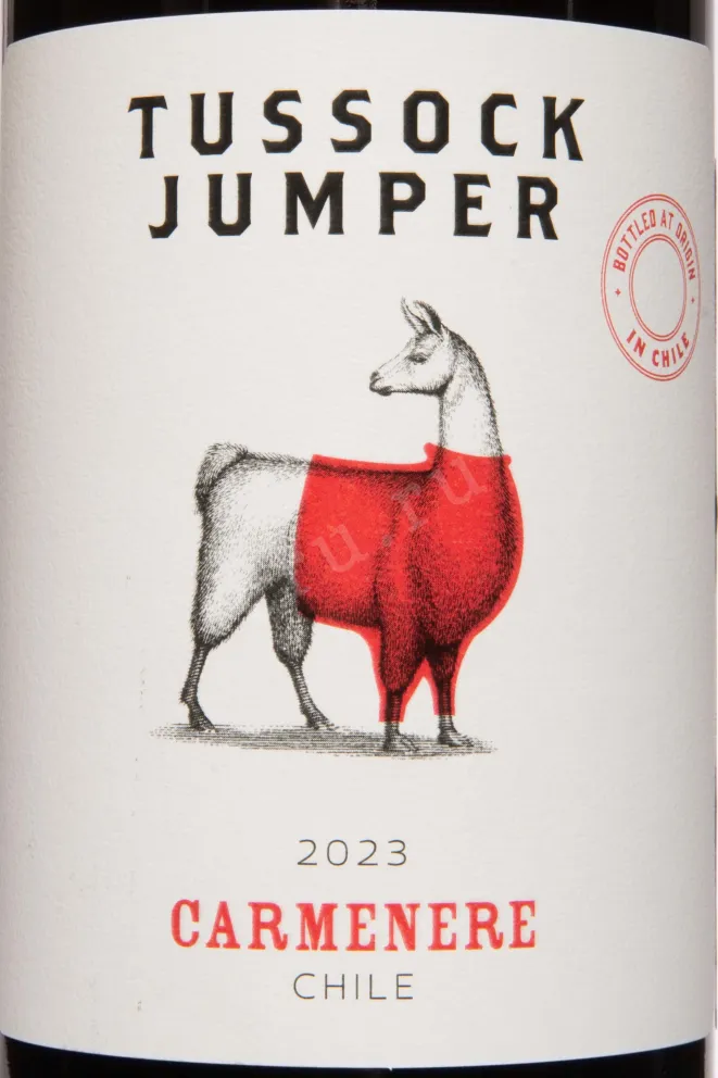 Этикетка Tussock Jumper Carmenere 2023 0.75 л