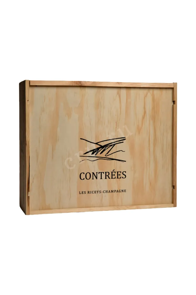 Деревянная коробка Набор шампанского Olivier Horiot Contrees of 4 bottles 2010 0.75 л