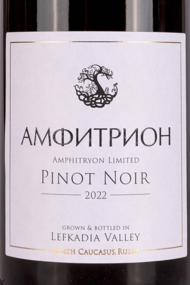 Этикетка Амфитрион Пино Нуар  Лефкади 2022 0.75 л