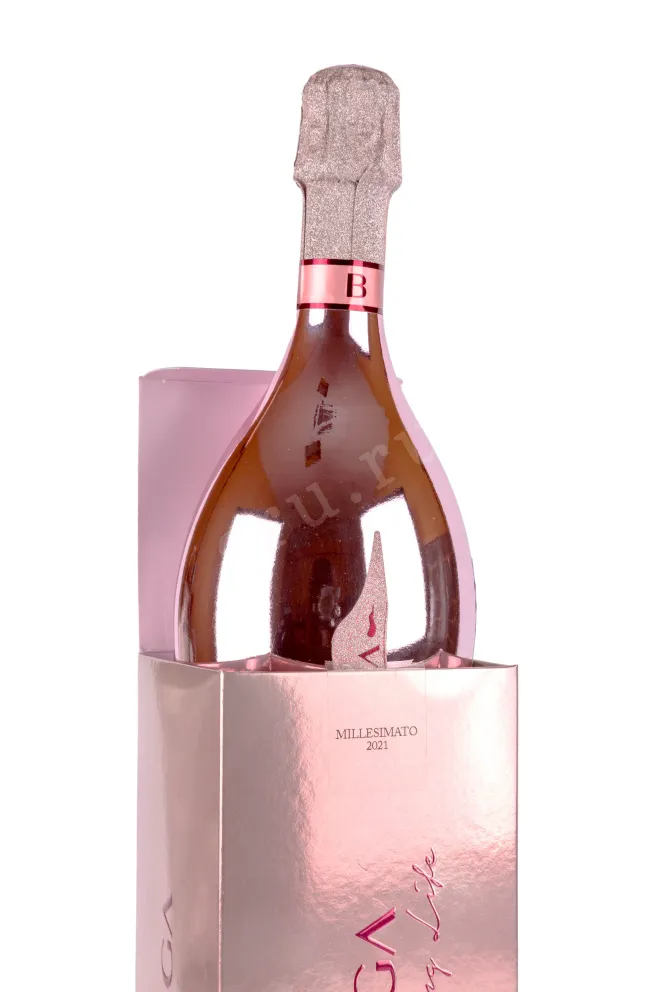 В подарочной коробке Bottega Pink Gold Prosecco Rose Brut gift box 0.75 л