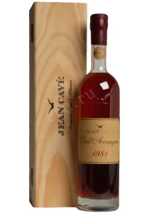 Арманьяк Jean Cave Vieil Armagnac AOC wooden box 1981 0.7 л